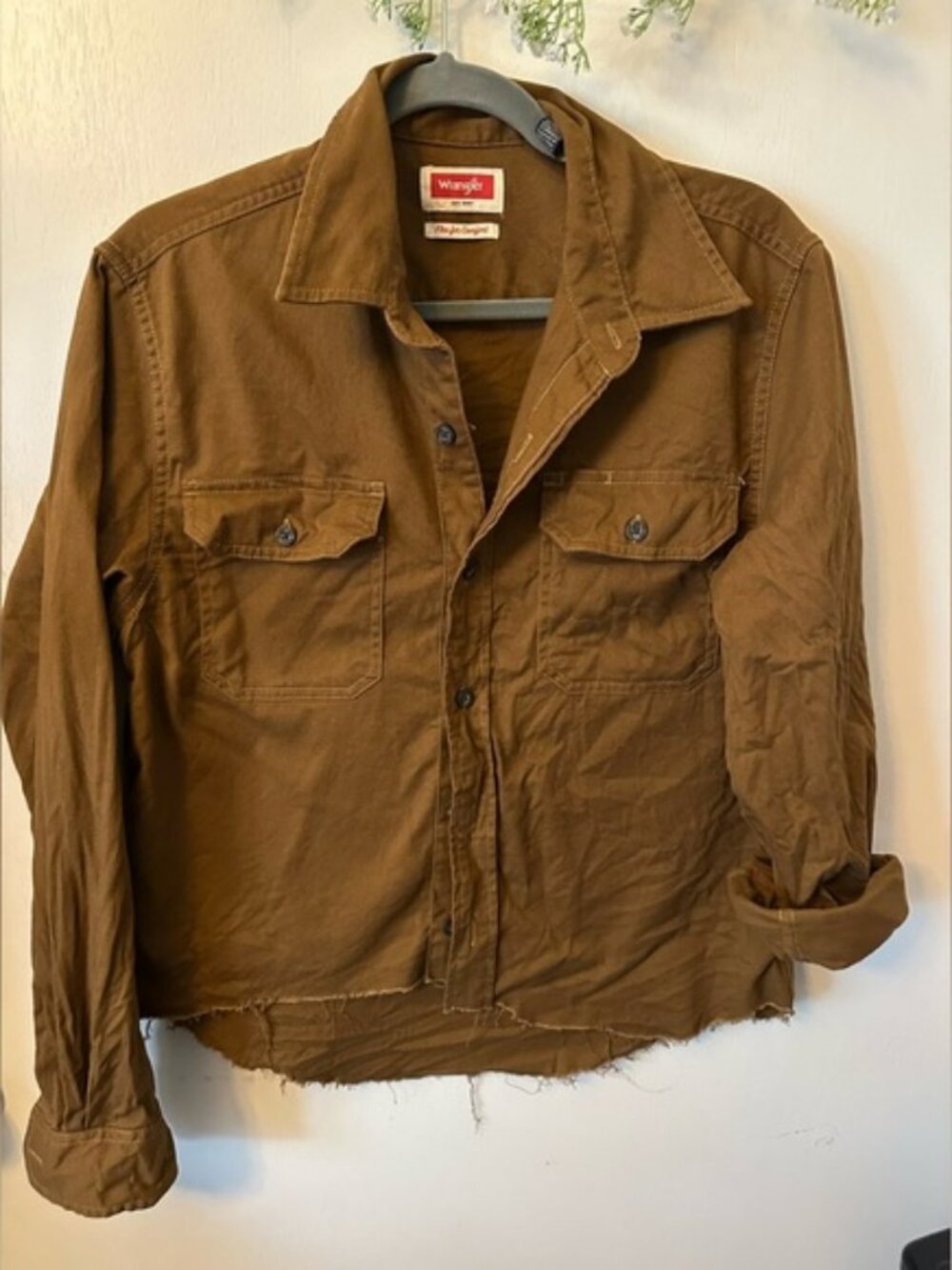 Wrangler | Button Down Frey Hem Shirt